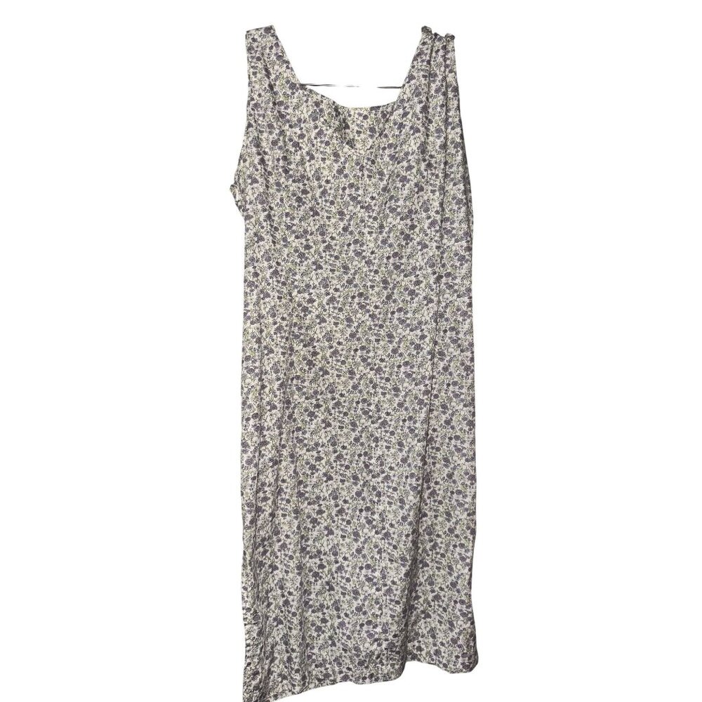 Esprit De Corp Womens Floral Sleeveless Cotton Dress Size 7/8 White & Purple - Picture 5 of 5